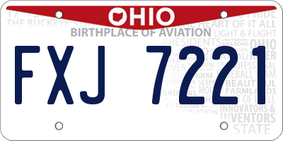 OH license plate FXJ7221
