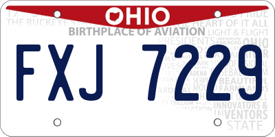 OH license plate FXJ7229