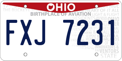 OH license plate FXJ7231