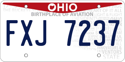 OH license plate FXJ7237