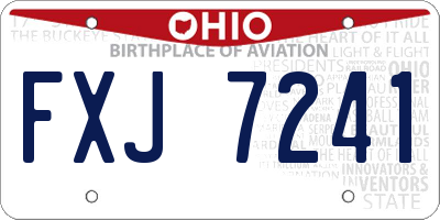 OH license plate FXJ7241