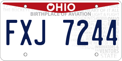 OH license plate FXJ7244