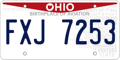 OH license plate FXJ7253