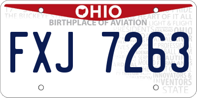 OH license plate FXJ7263