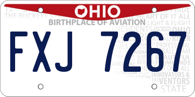 OH license plate FXJ7267