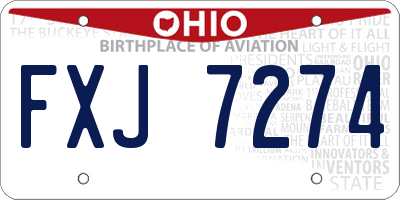 OH license plate FXJ7274