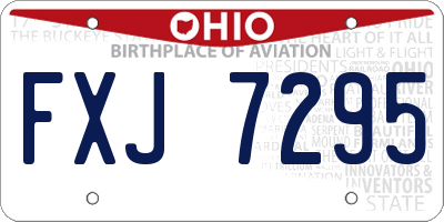 OH license plate FXJ7295