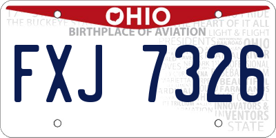 OH license plate FXJ7326