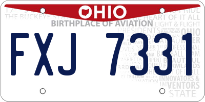 OH license plate FXJ7331