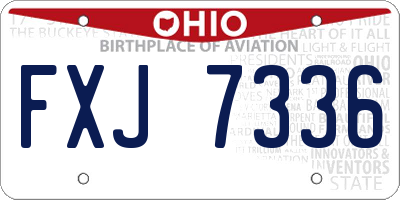 OH license plate FXJ7336