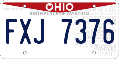 OH license plate FXJ7376