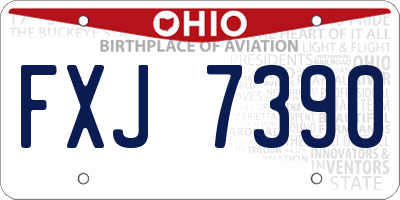 OH license plate FXJ7390