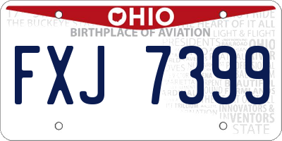 OH license plate FXJ7399
