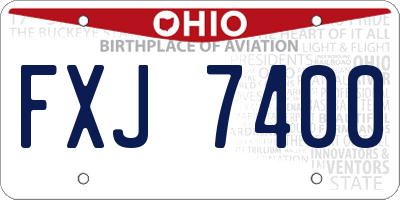 OH license plate FXJ7400