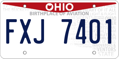 OH license plate FXJ7401