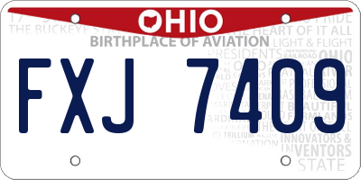 OH license plate FXJ7409
