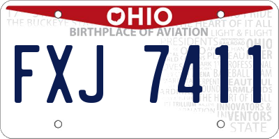 OH license plate FXJ7411