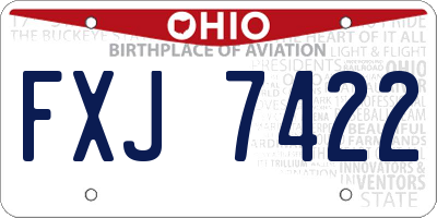 OH license plate FXJ7422