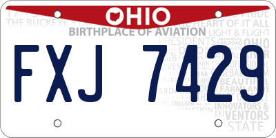 OH license plate FXJ7429
