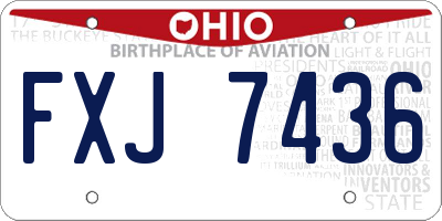 OH license plate FXJ7436