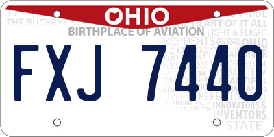 OH license plate FXJ7440