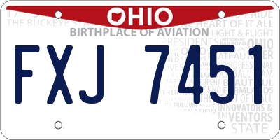 OH license plate FXJ7451
