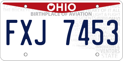 OH license plate FXJ7453