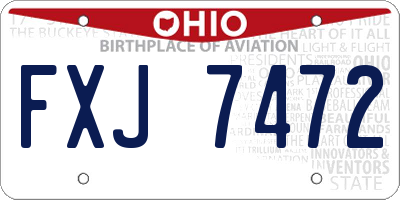 OH license plate FXJ7472