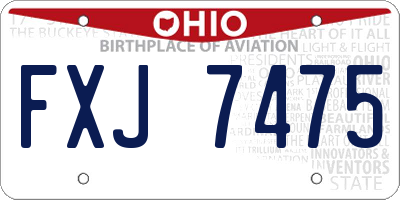 OH license plate FXJ7475