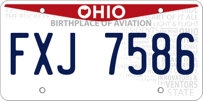 OH license plate FXJ7586