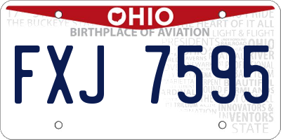 OH license plate FXJ7595