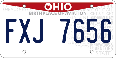 OH license plate FXJ7656