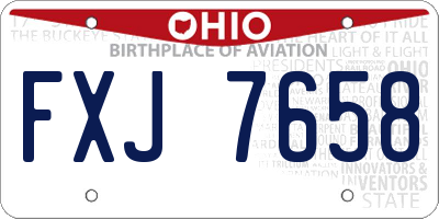 OH license plate FXJ7658