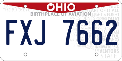 OH license plate FXJ7662