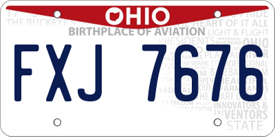 OH license plate FXJ7676