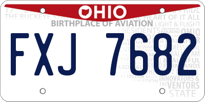 OH license plate FXJ7682
