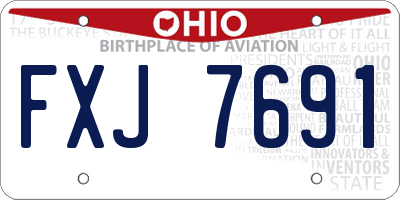 OH license plate FXJ7691
