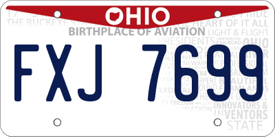 OH license plate FXJ7699