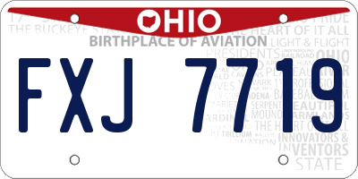 OH license plate FXJ7719