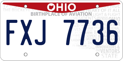 OH license plate FXJ7736
