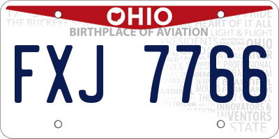 OH license plate FXJ7766
