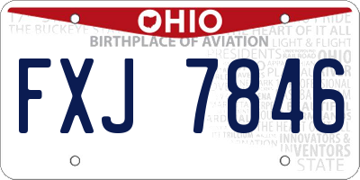 OH license plate FXJ7846