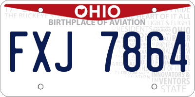 OH license plate FXJ7864