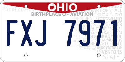 OH license plate FXJ7971