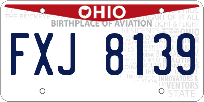 OH license plate FXJ8139
