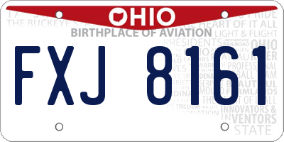 OH license plate FXJ8161