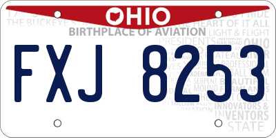 OH license plate FXJ8253