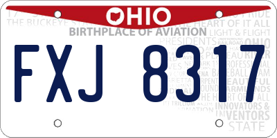 OH license plate FXJ8317