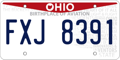 OH license plate FXJ8391
