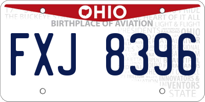 OH license plate FXJ8396